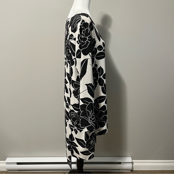 Joseph Ribkoff Floral Print High Low Long Sleeve Tunic Top - Picture 5 of 11